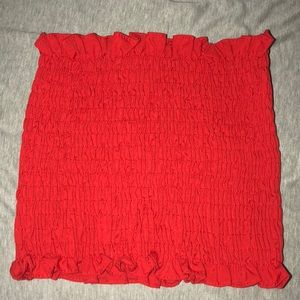 Red tube top